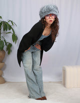 Knitted long cardigan