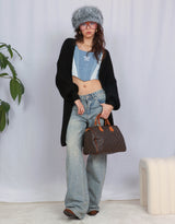 Knitted long cardigan