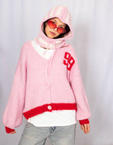 Varsity 99 wool blend knit cardigan
