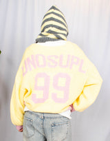 Varsity 99 wool blend knit cardigan