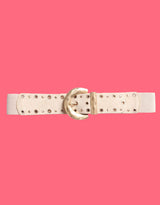 Wide elastic buckle studs waist belt