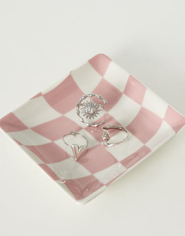 Jewellery tray square checkered