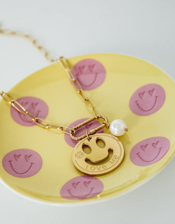 Jewellery tray round smileys