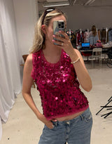 Sequin sleeveless top