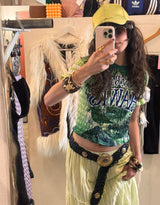 Wide boho maxi skirt