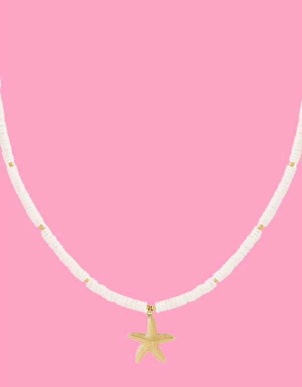 Starfish and beads necklace