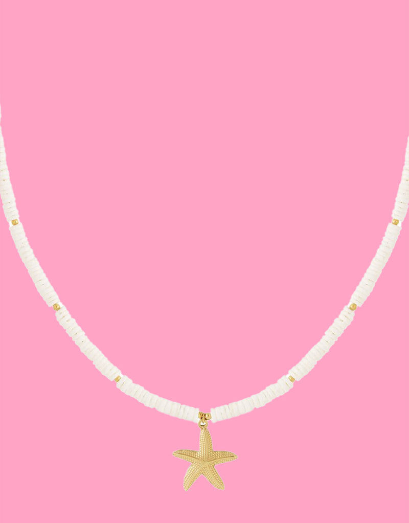 Starfish and beads necklace
