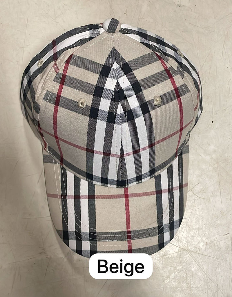 Tartan print cap