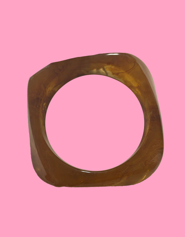 Asymmetric tie dye oversized bracelet