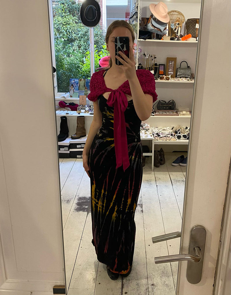 Tie dye side split dress
