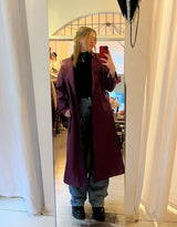 Vegan leather double breasted trenchcoat