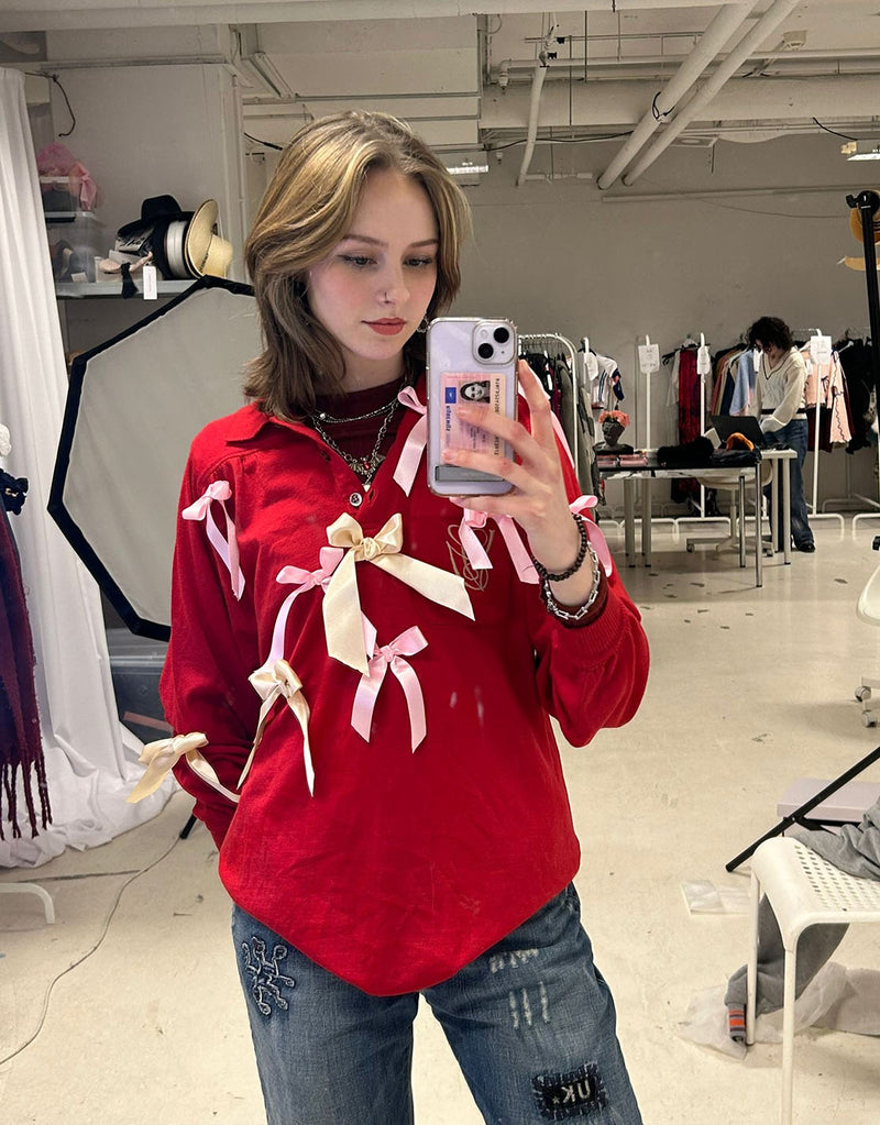 Vintage customized valentino bow top