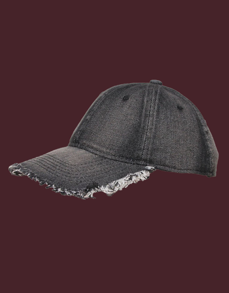 Denim cap with vintage look