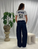 Vintage customized sporty button top