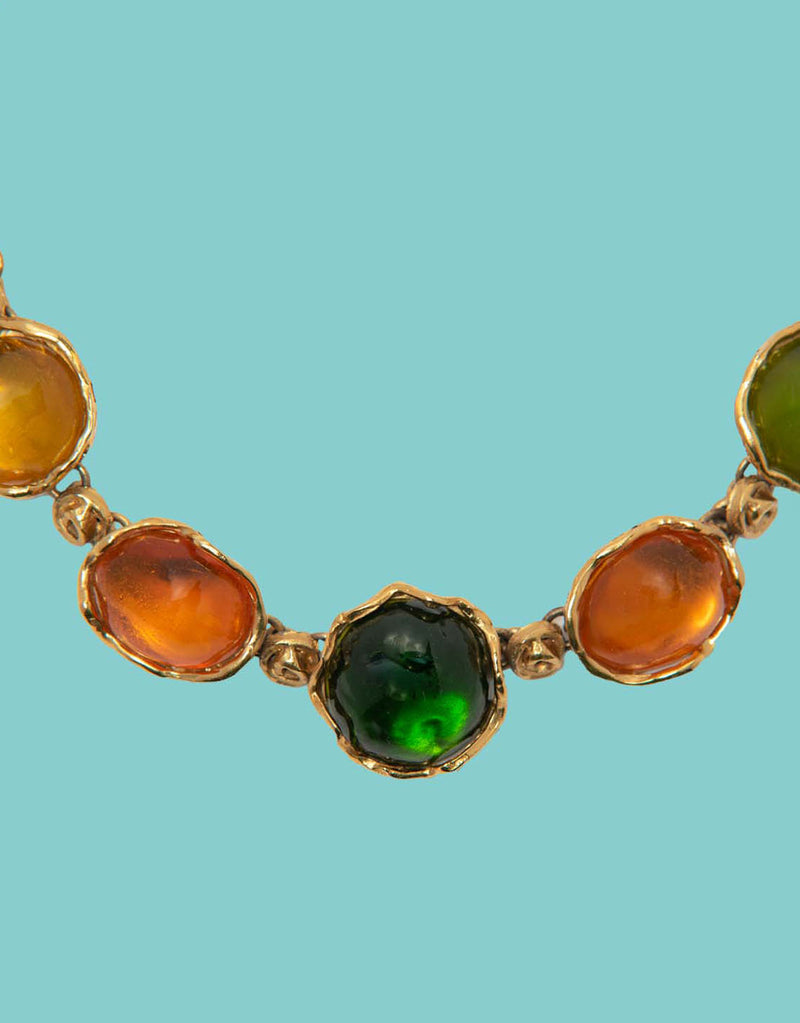Vintage Yves Saint Laurent colorful necklace