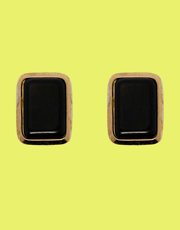 Vintage Yves Saint Laurent rectangle earrings