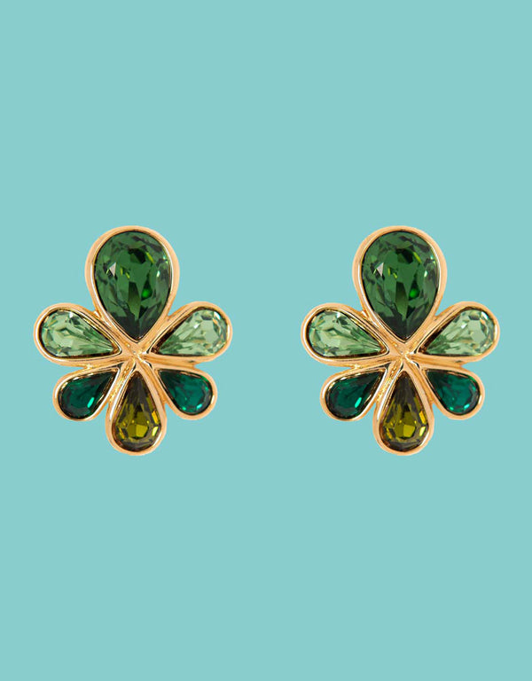 Vintage Yves Saint Laurent flower earrings