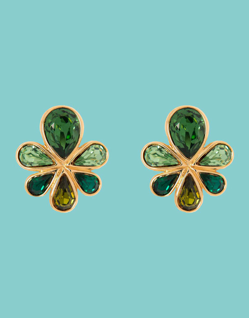 Vintage Yves Saint Laurent flower earrings