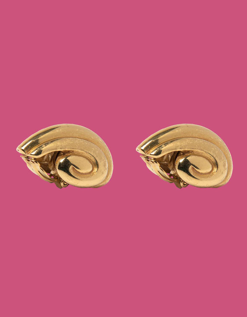 Vintage Yves Saint Laurent shell earrings