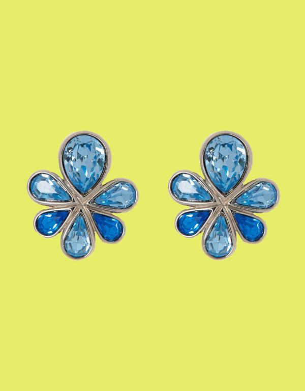 Vintage Yves Saint Laurent flower shaped earrings