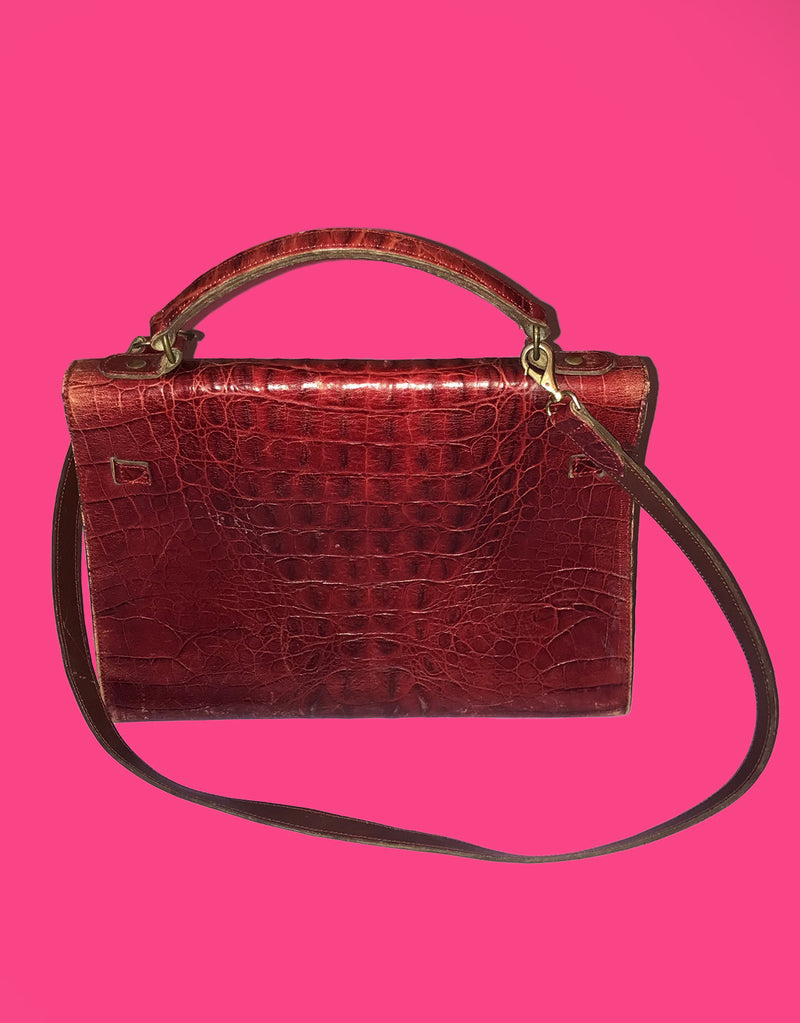 Mulberry top crocodile handbag