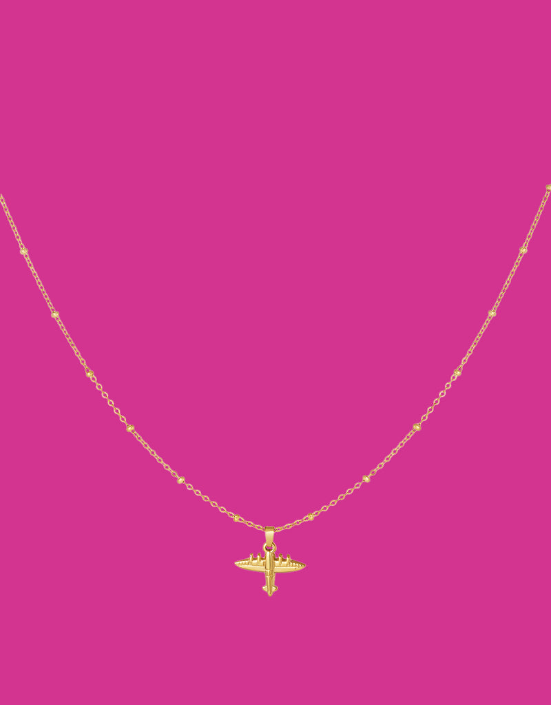 Airplane charm necklace
