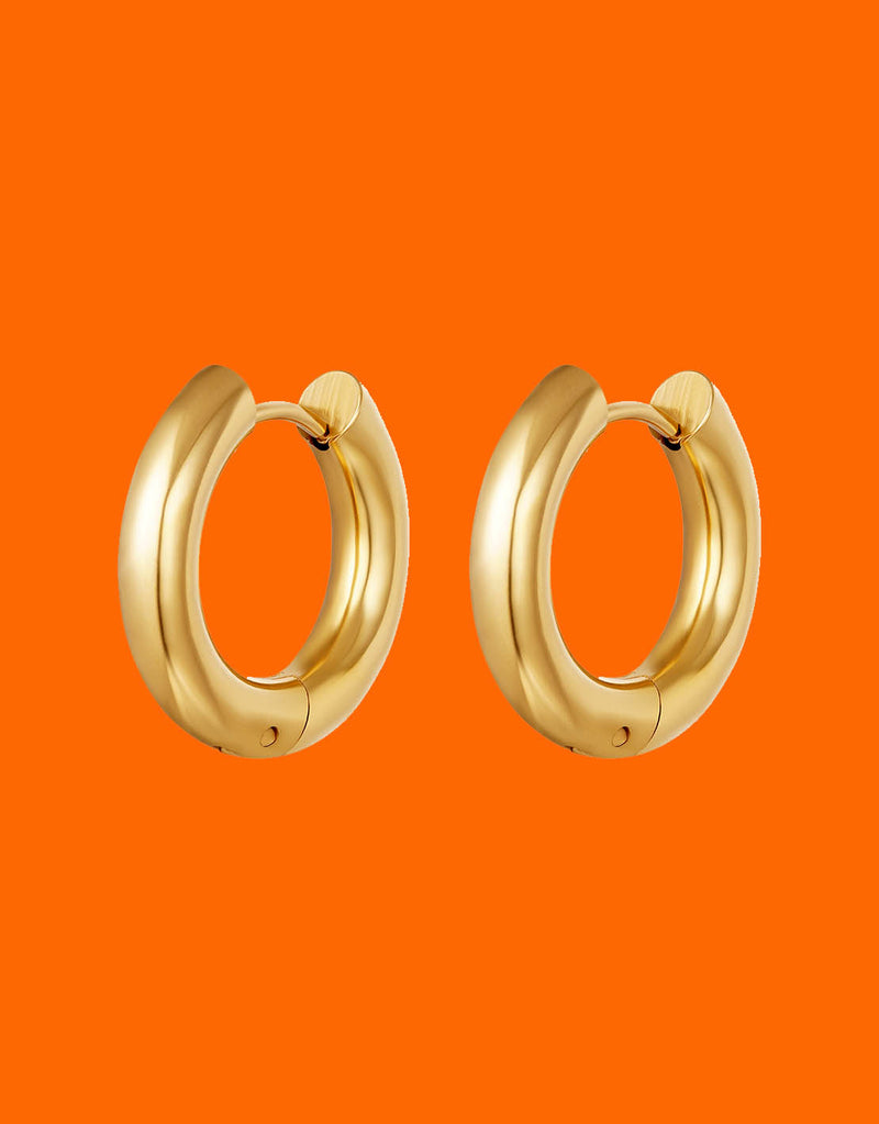 Basic medium hoop earrings