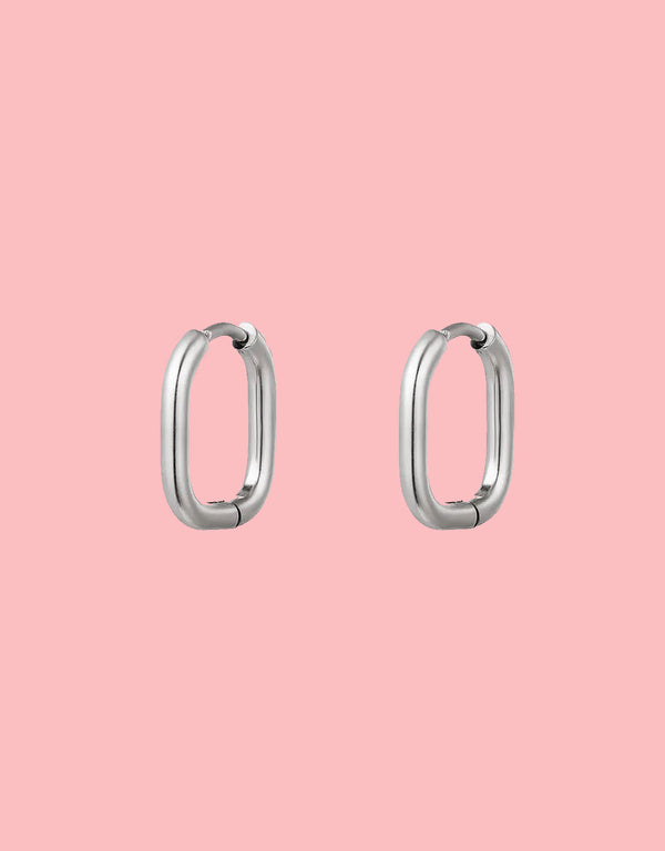 Basic small square hoop earrings