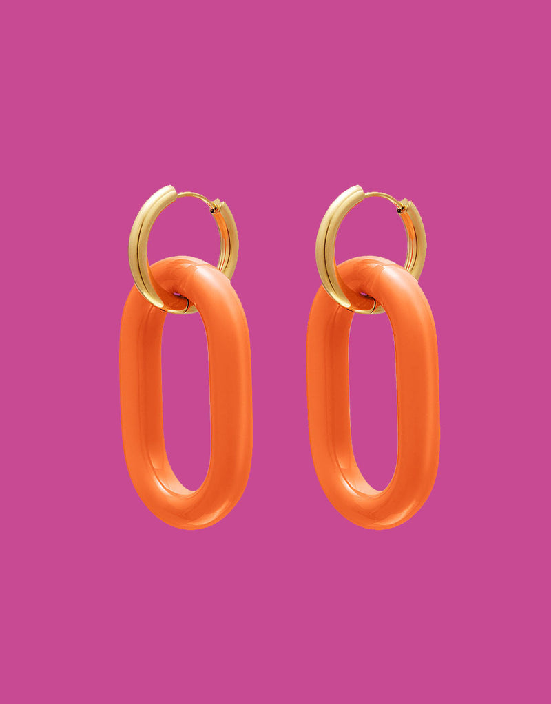 Big colorful anchor earrings