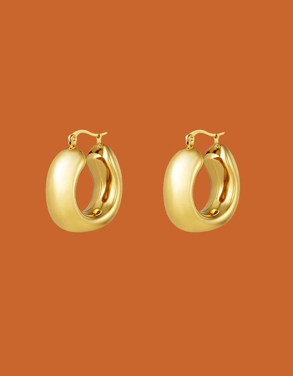 Bold hoop earrings
