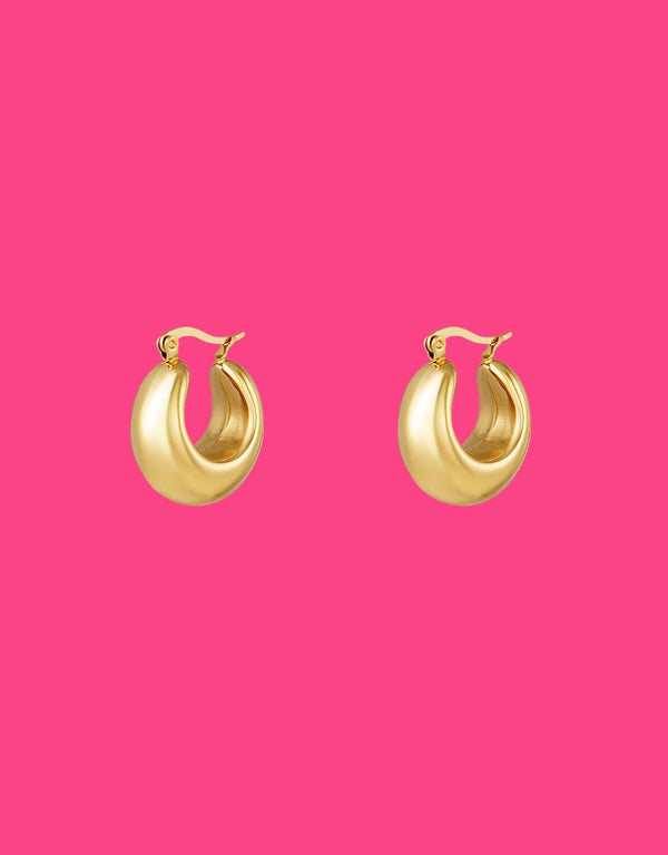Bold hoop earrings small