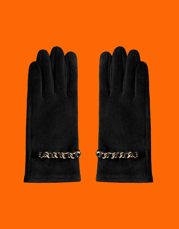 Chain detail gloves