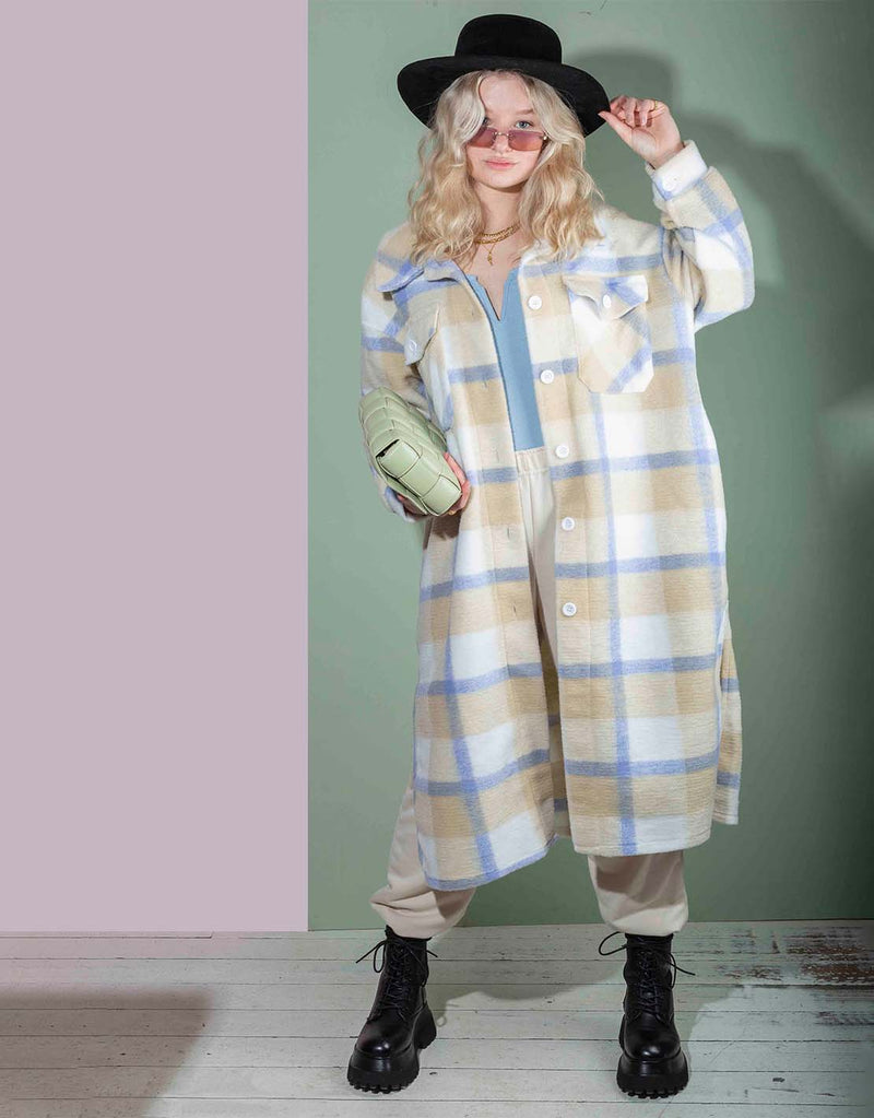 Checkered long coat II – JUTKA & RISKA
