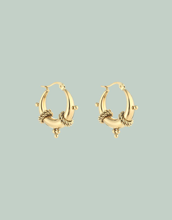 Chunky bali hoop earrings