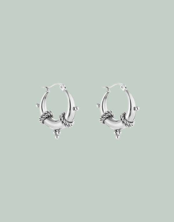 Chunky bali hoop earrings