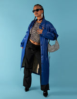 Classic vegan leather coat