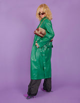 Classic vegan leather coat