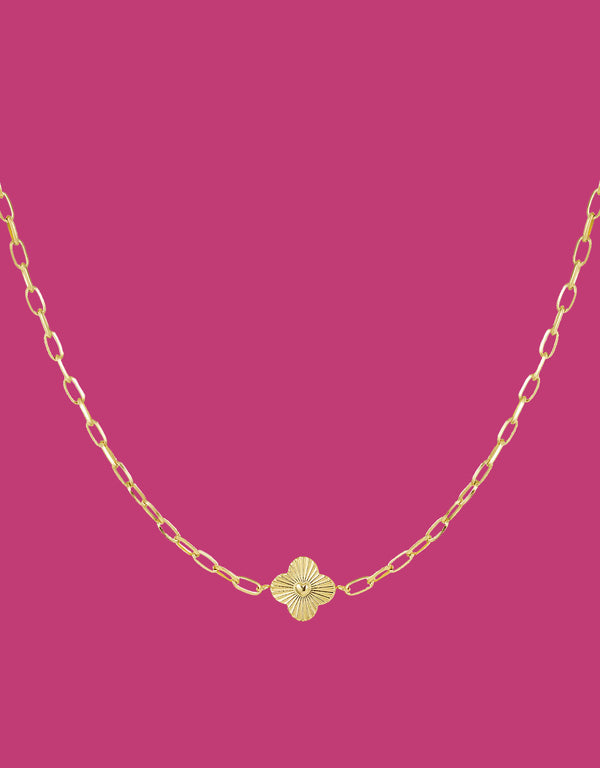 Clover link necklace