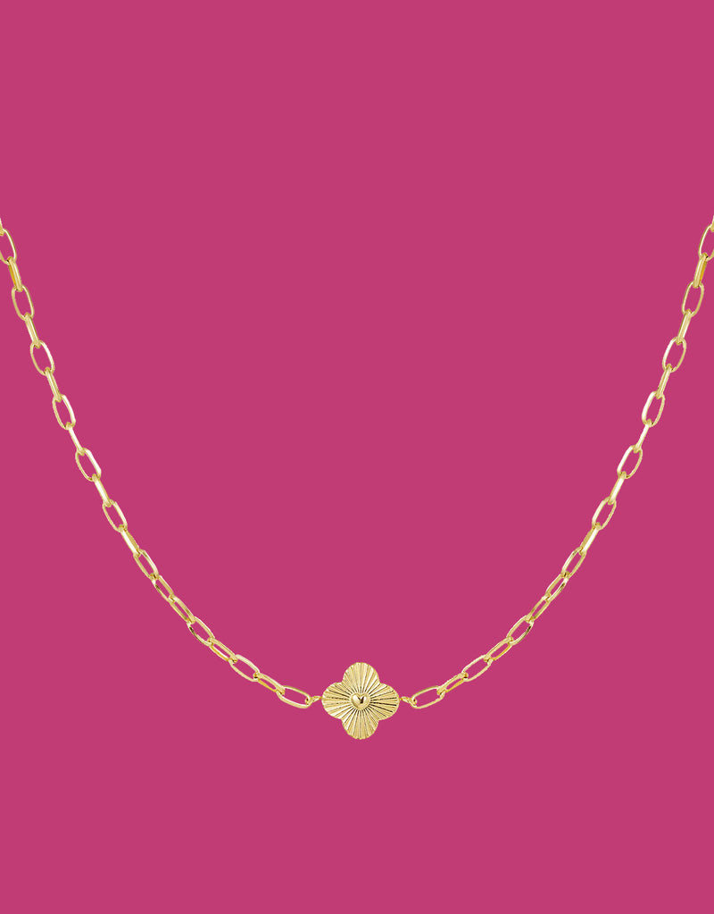 Clover link necklace