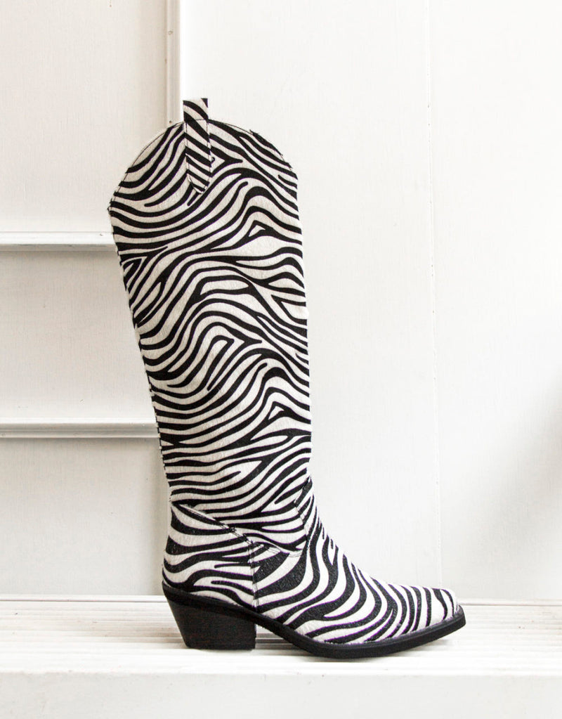 Zebra 2025 cowboy boots