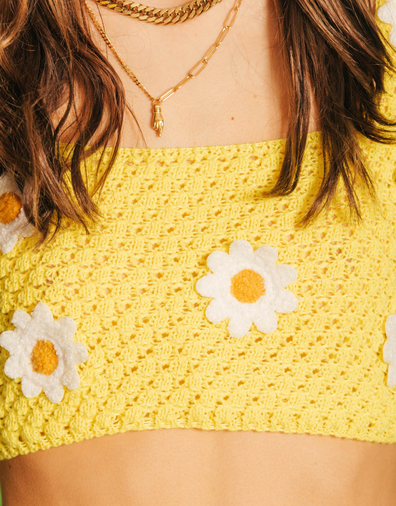 Crochet daisy top