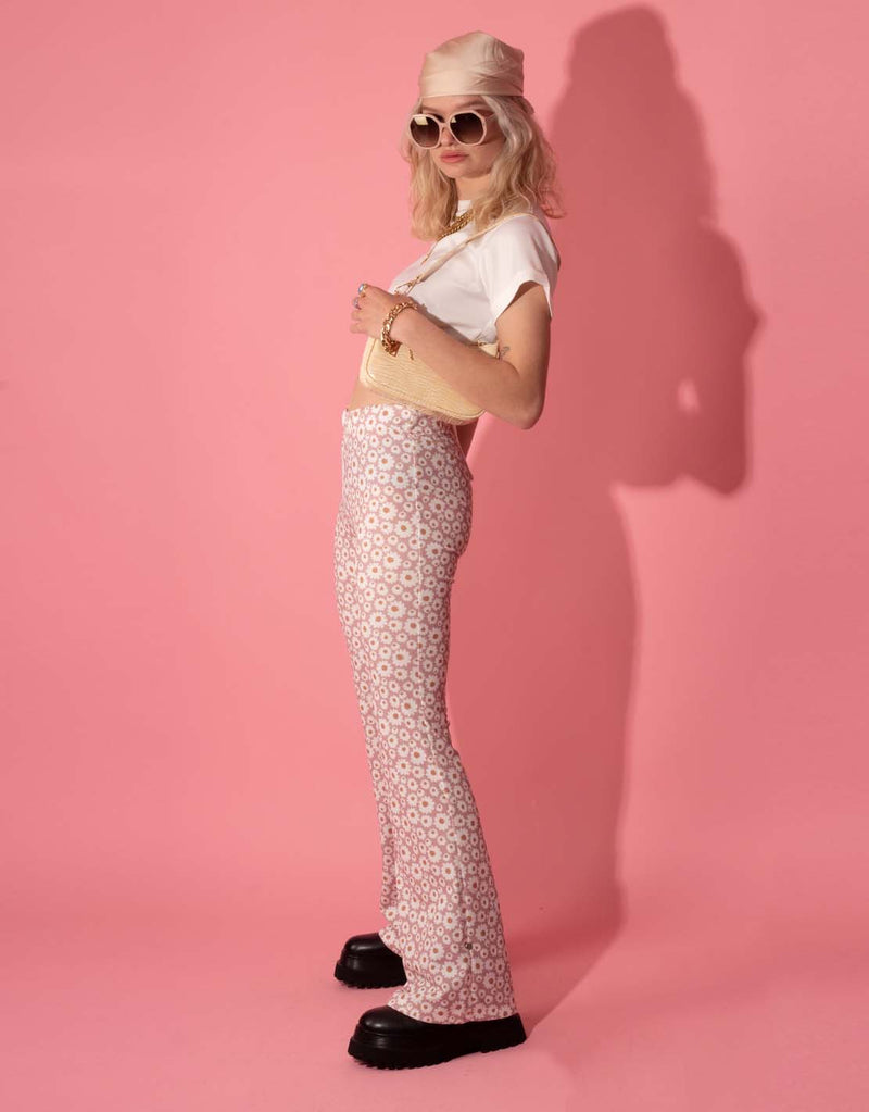 Daisy floral flare trouser