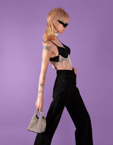 Dangling strass bralette top