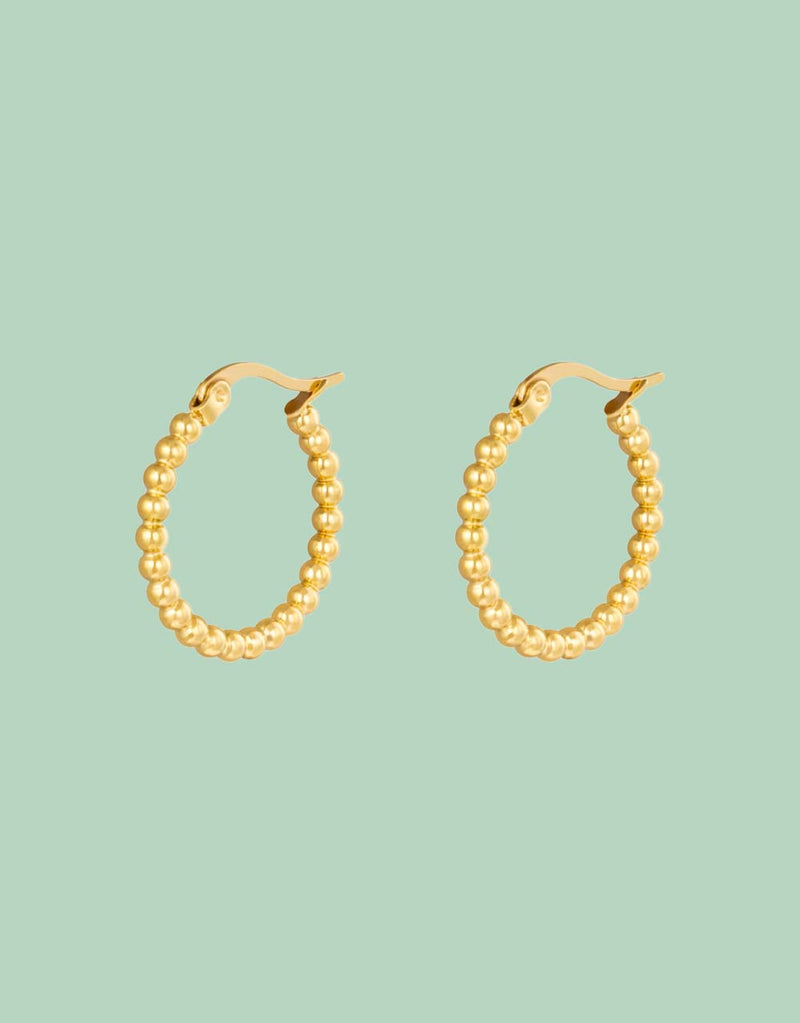 Earrings hoops spheres