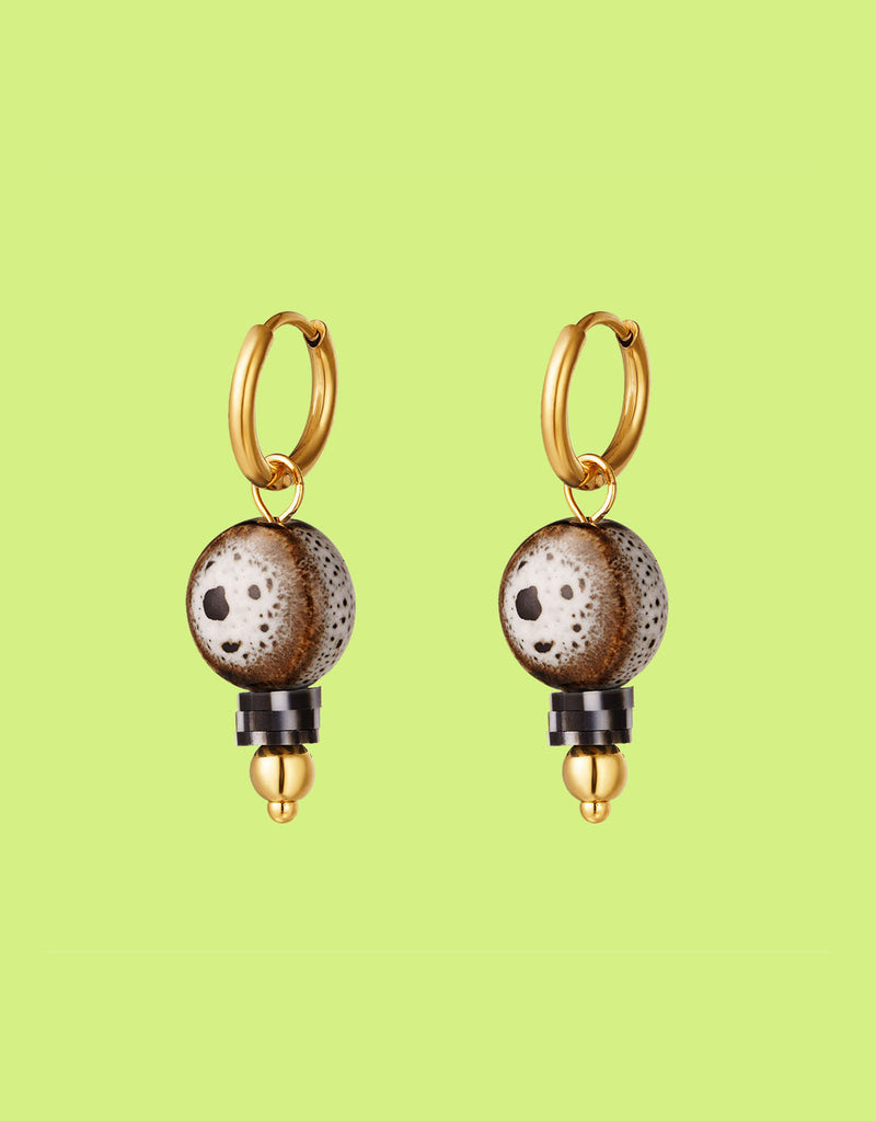 Earrings with colored charm I