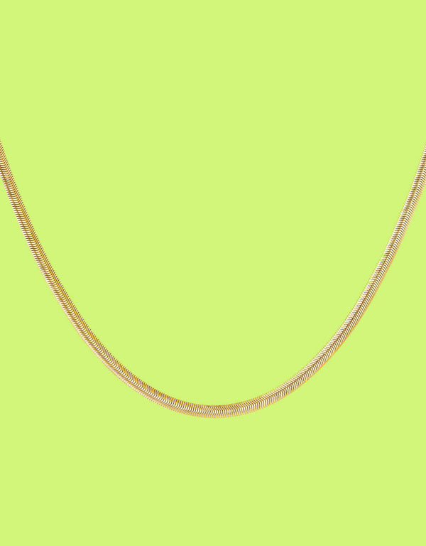 Flat link necklace