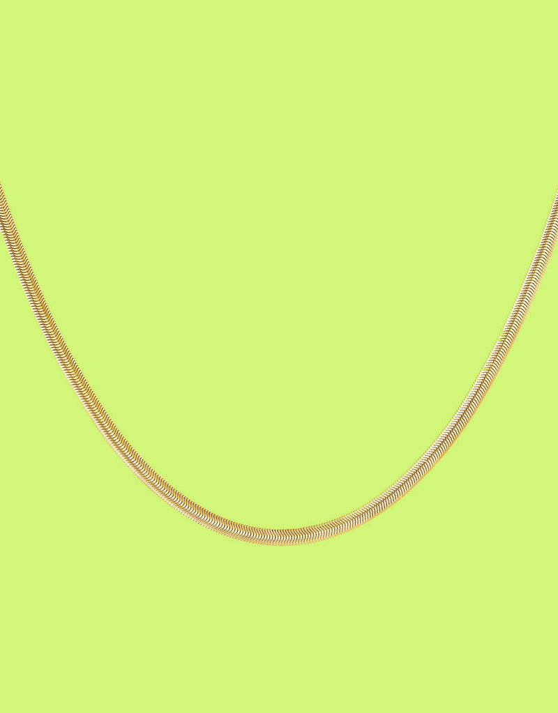 Flat link necklace