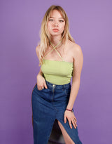 Front clasp long sleeve cardigan and top