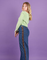 Front clasp long sleeve cardigan and top