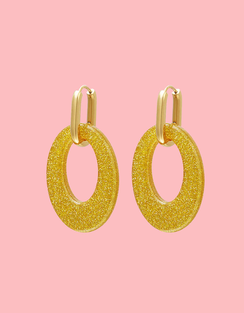 Glitter anchor earrings